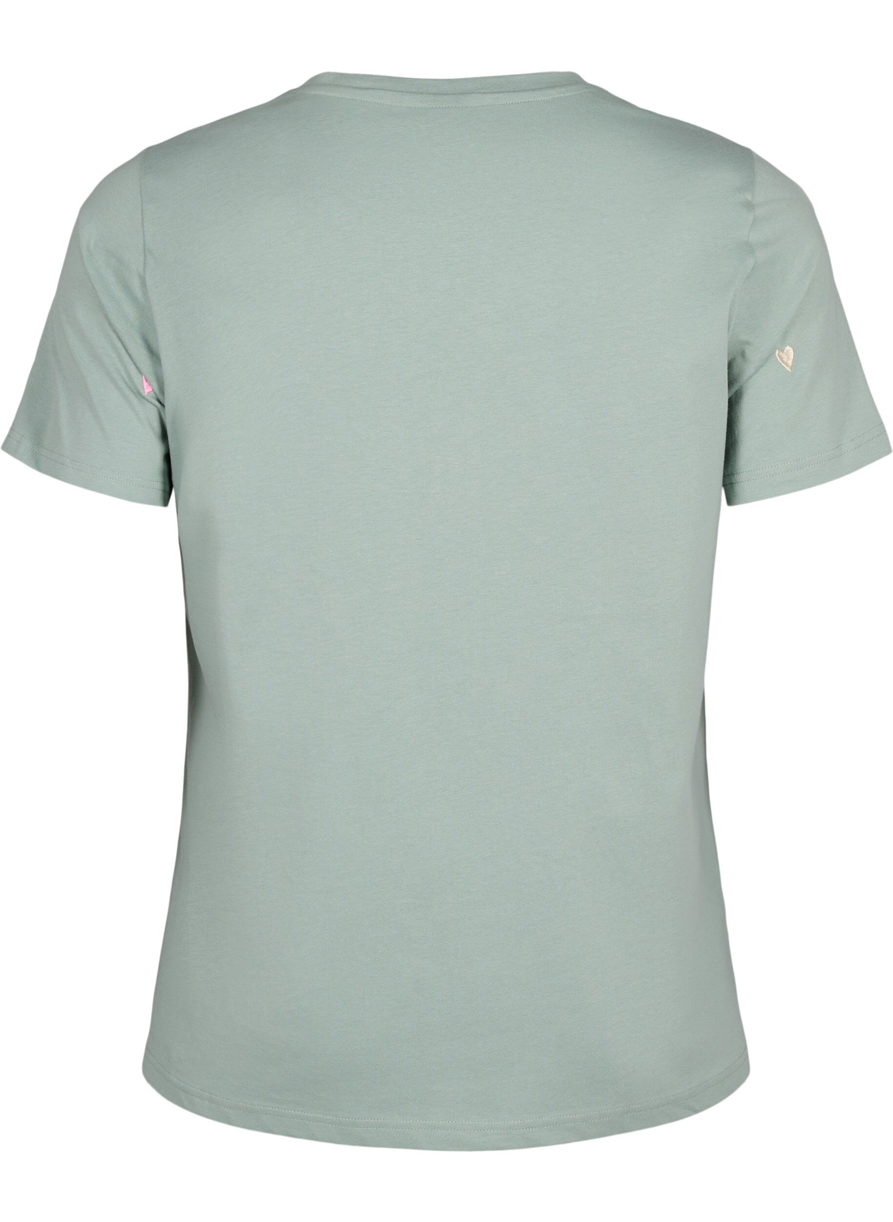 ZizziT-Shirt aus Bio-Baumwolle mit Herzen, Chinois G. Love Emb., Packshot image number 1