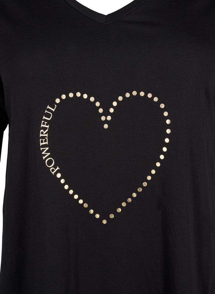 Nachthemd aus Bio-Baumwolle mit V-Ausschnitt, , Packshot image number 2