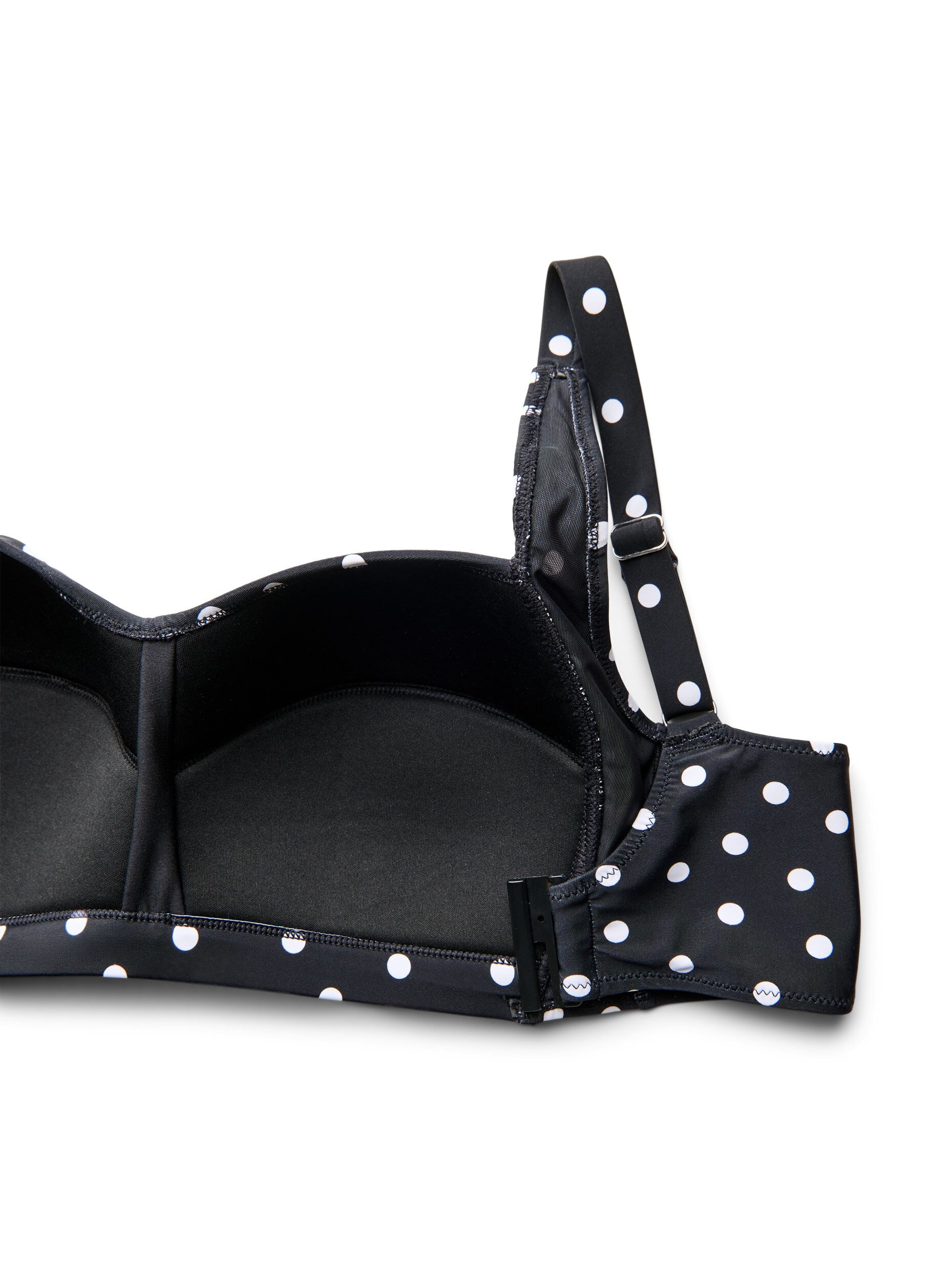 ZizziWattierter Bikini-Oberteil mit Print, Schwarz, Packshot image number 3