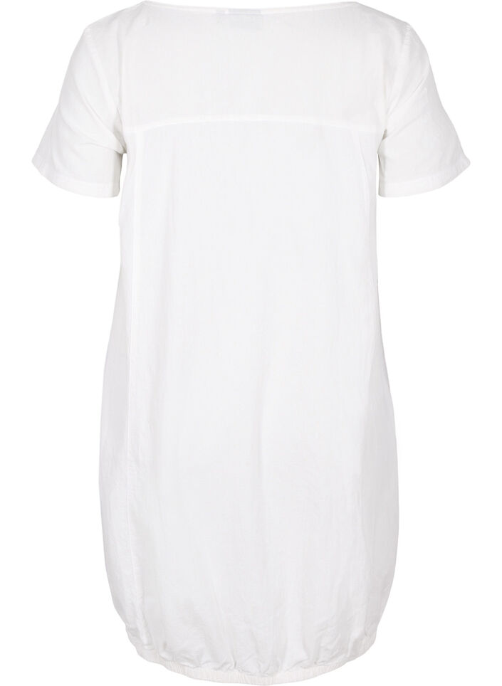 Kurzarm Kleid aus Baumwolle, Wei&szlig;, Packshot image number 1