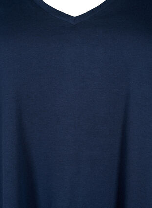 T-Shirt aus Baumwolle mit kurzen Ärmeln, Navy Blazer SOLID, Packshot image number 2