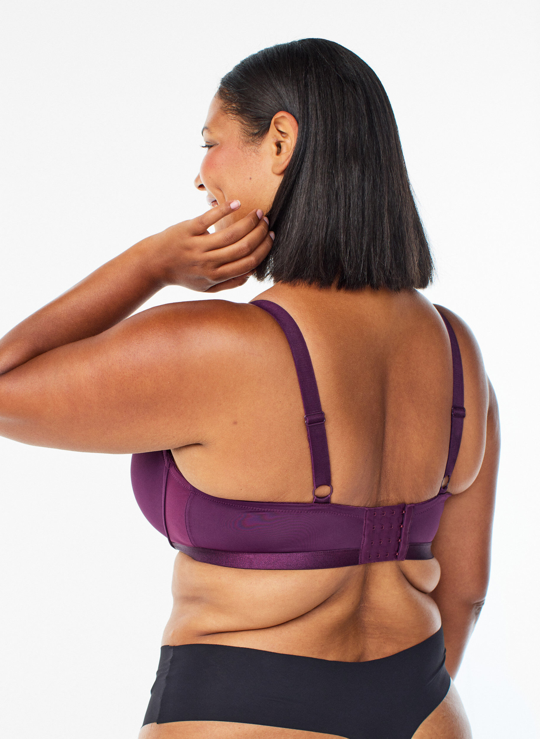 ZizziVorgeformter BH mit Mesh, Lila, Model image number 2