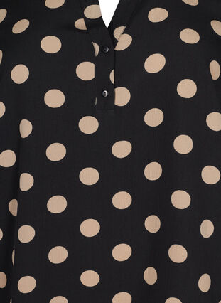 FLASH – Langärmlige Bluse mit Druck, Black Brown Dot, Packshot image number 2