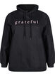 Sweatshirt mit Kapuze und Aufdruck, Schwarz, Packshot image number 0