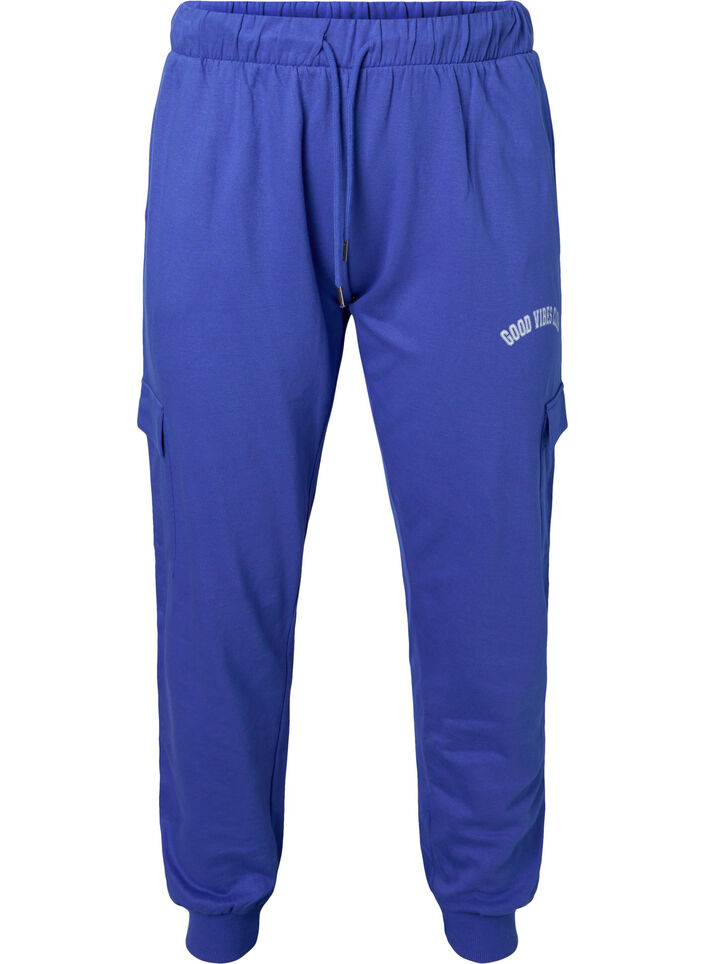Sweatpants mit Cargotaschen, Dazzling Blue, Packshot image number 0