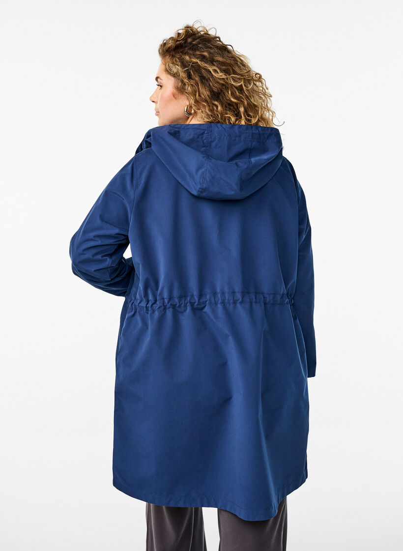 Leichter Parka mit Kapuze, Blau, Model image number 2