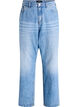 High Waist Jeans mit geradem Bein, Blau, Packshot image number 0