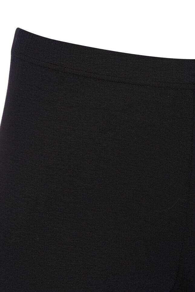 Basic 3/4-Leggings aus Viskose, Schwarz, Packshot image number 2