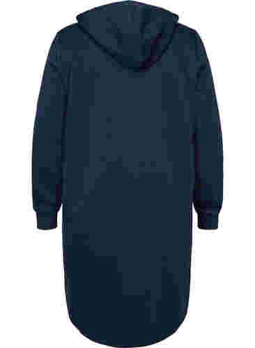 Pulloverkleid mit Kapuze und Schlitz, Navy Blazer, Packshot image number 1