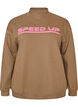 Sweatshirt mit hohem Kragen und sportlichem Frontmotiv, Braun, Packshot image number 0