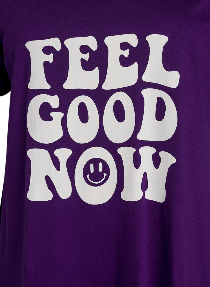 Kurz&auml;rmeliges Nachthemd aus Bio-Baumwolle, Blau, Packshot image number 2