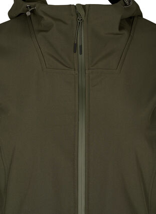 Softshell-Jacke mit Kapuze und verstellbarer Taille, Forest Night, Packshot image number 2