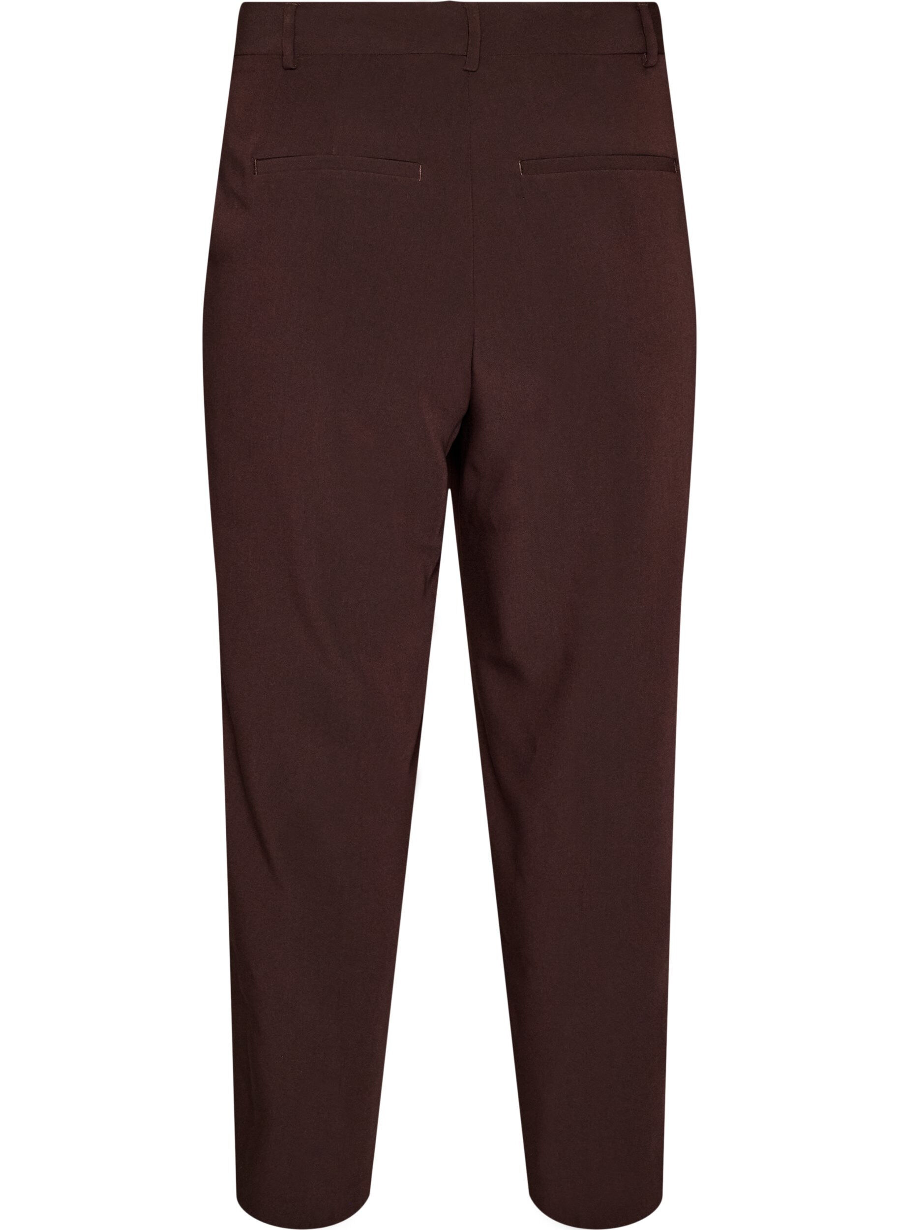 ZizziWeite Anzughose mit hoher Taille, Braun, Packshot image number 1