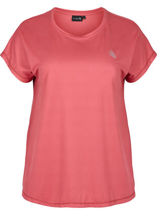 Einfarbiges Trainings-T-Shirt, Garnet Rose, Packshot image number 0