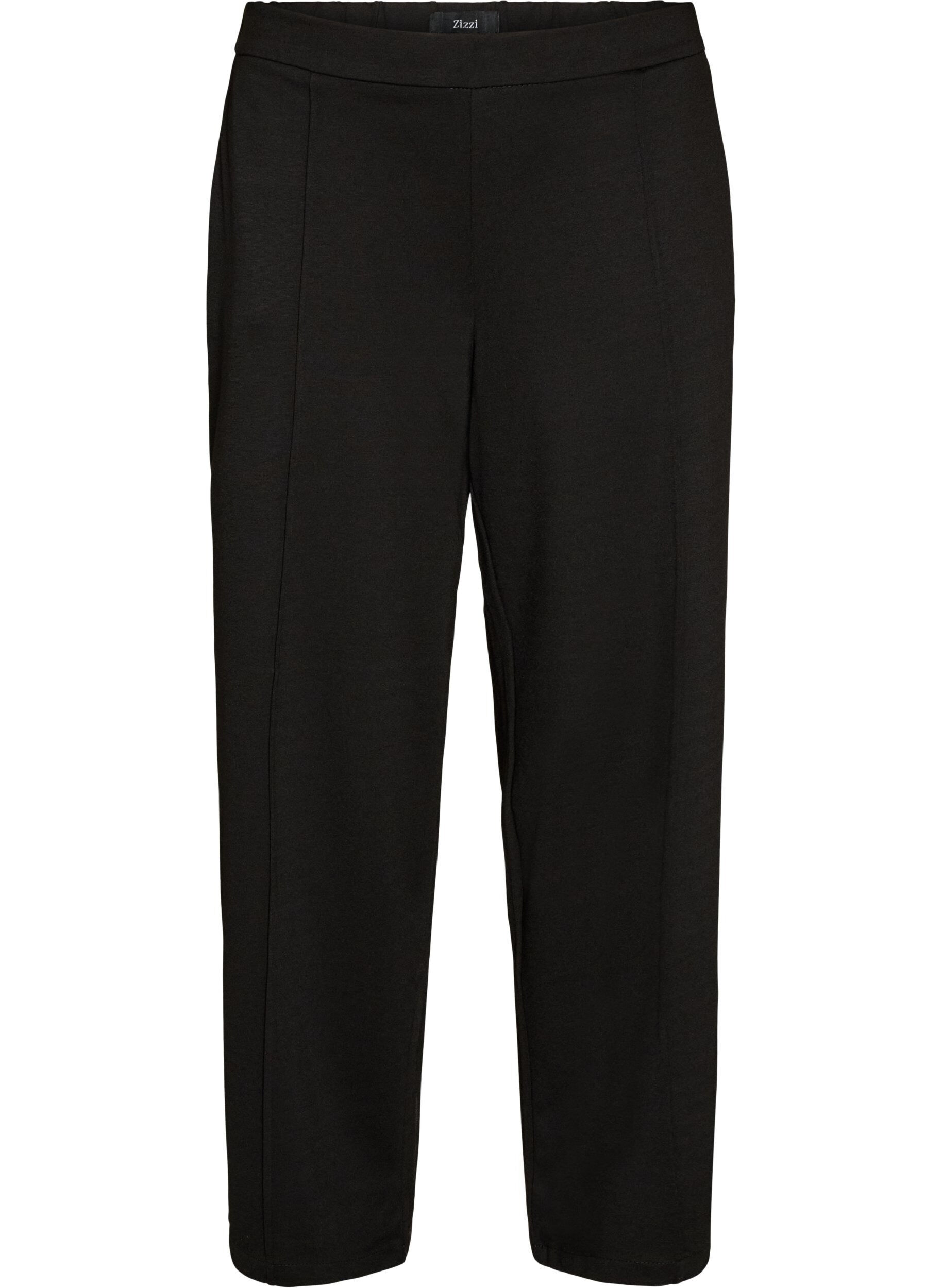 ZizziLockere Hose aus Jersey mit hoher Taille, Schwarz, Packshot image number 0
