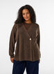 Strickjacke mit asymmetrischem Verschluss, Braun, Model image number 0