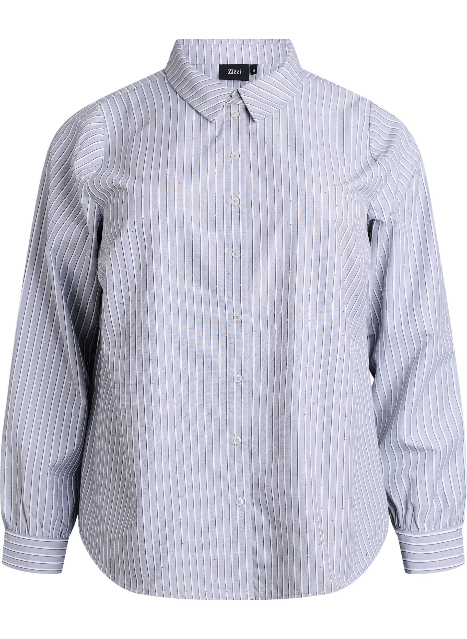 Bluse mit Streifen und Nieten