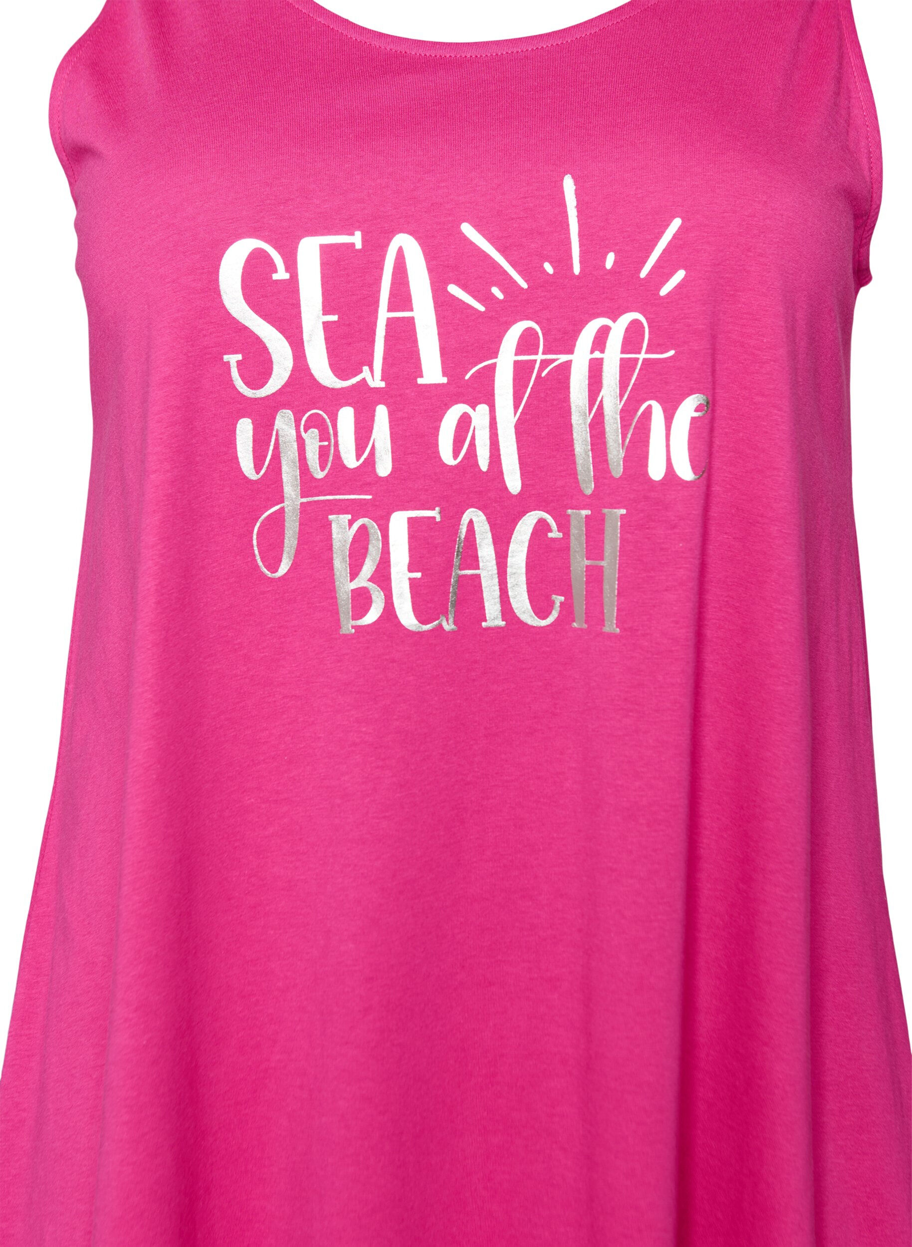 Zizzi&Auml;rmelloses Kleid in A-Linie, Pink, Packshot image number 2