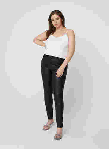 Coated Amy Jeans , Black coated, Model image number 4