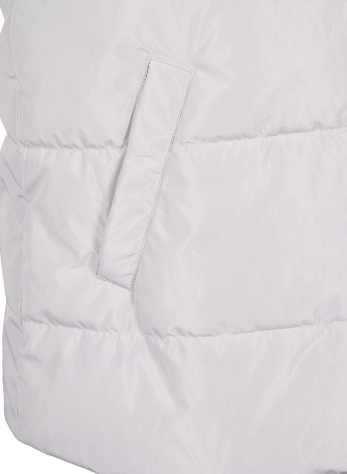 Sportliche Weste mit hohem Kragen und Taschen, Pearl Blue, Packshot image number 3