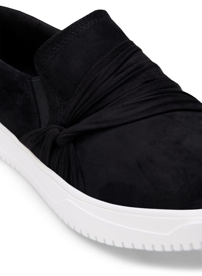 Extra-Weite - Slip-On mit Knotendetail, Schwarz, Packshot image number 3
