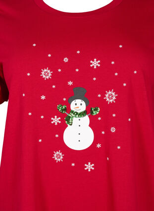 Weihnachts-T-Shirt mit Pailletten, Tango R. W. Snowman, Packshot image number 2