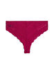 Brasilianischer Slip aus Mikrofaser mit Spitzensaum, Boysenberry, Packshot image number 1