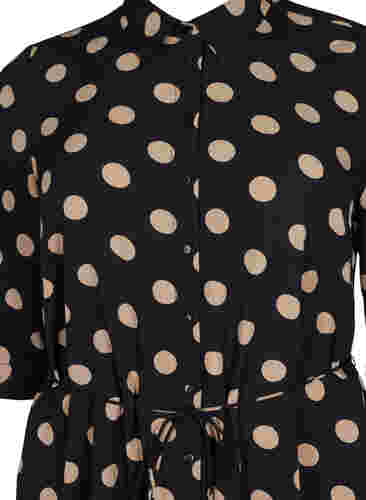 FLASH - Hemdkleid mit Punkten, Black Brown Dot, Packshot image number 2