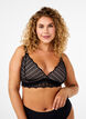 Bralette mit Spitze und weicher Polsterung, Schwarz, Model image number 0