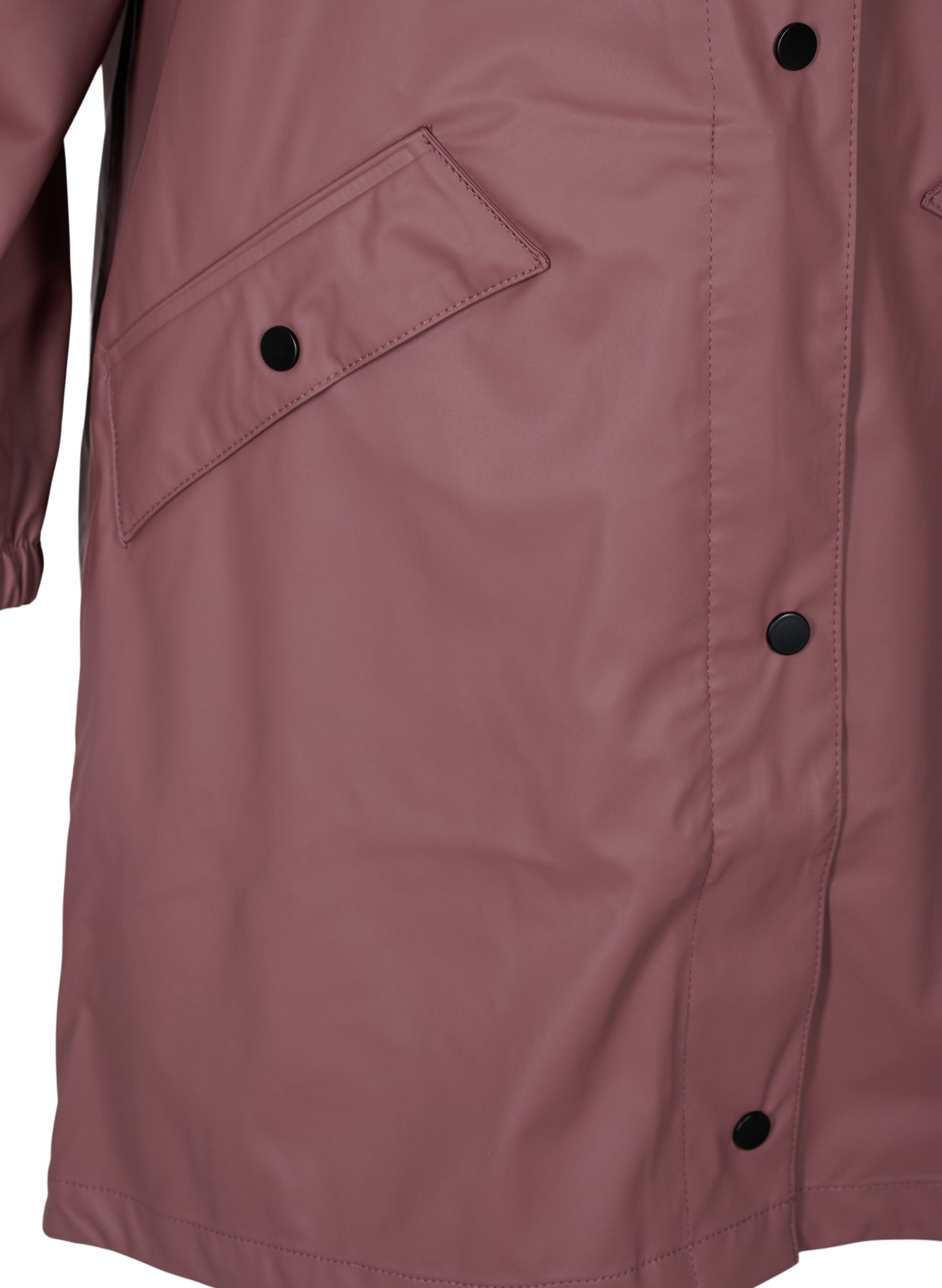 ZizziRegenjacke mit Kapuze und Knopfverschluss, Rose Taupe, Packshot image number 3
