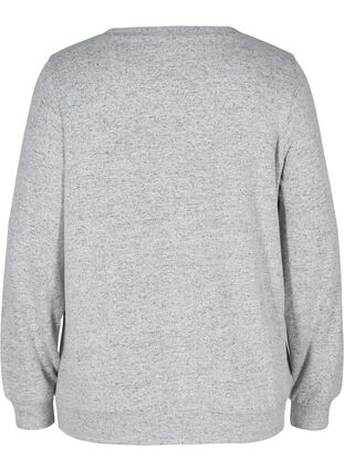 Melange-Bluse aus Viskosemischung, Light Grey Mel, Packshot image number 1