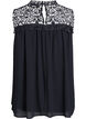 Ärmelloses Party-Top mit Häkelarbeit, Schwarz, Packshot image number 1