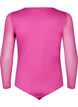 Bodystocking mit Spitze und Mesh, Fuchsia Red, Packshot image number 1