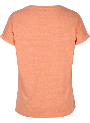 Meliertes T-Shirt aus Baumwolle, Amberglow Melange, Packshot image number 1