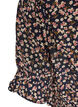 Kurzes Kleid aus Viskose mit R&uuml;schendetails, Blau, Packshot image number 3
