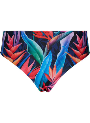 Bikinihose mit Aufdruck und hoher Taille, Bright Leaf, Packshot image number 1