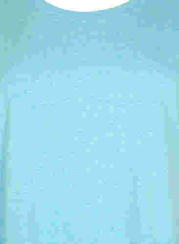 Melange-T-Shirt mit kurzen Ärmeln, Blue Atoll Mél, Packshot image number 2
