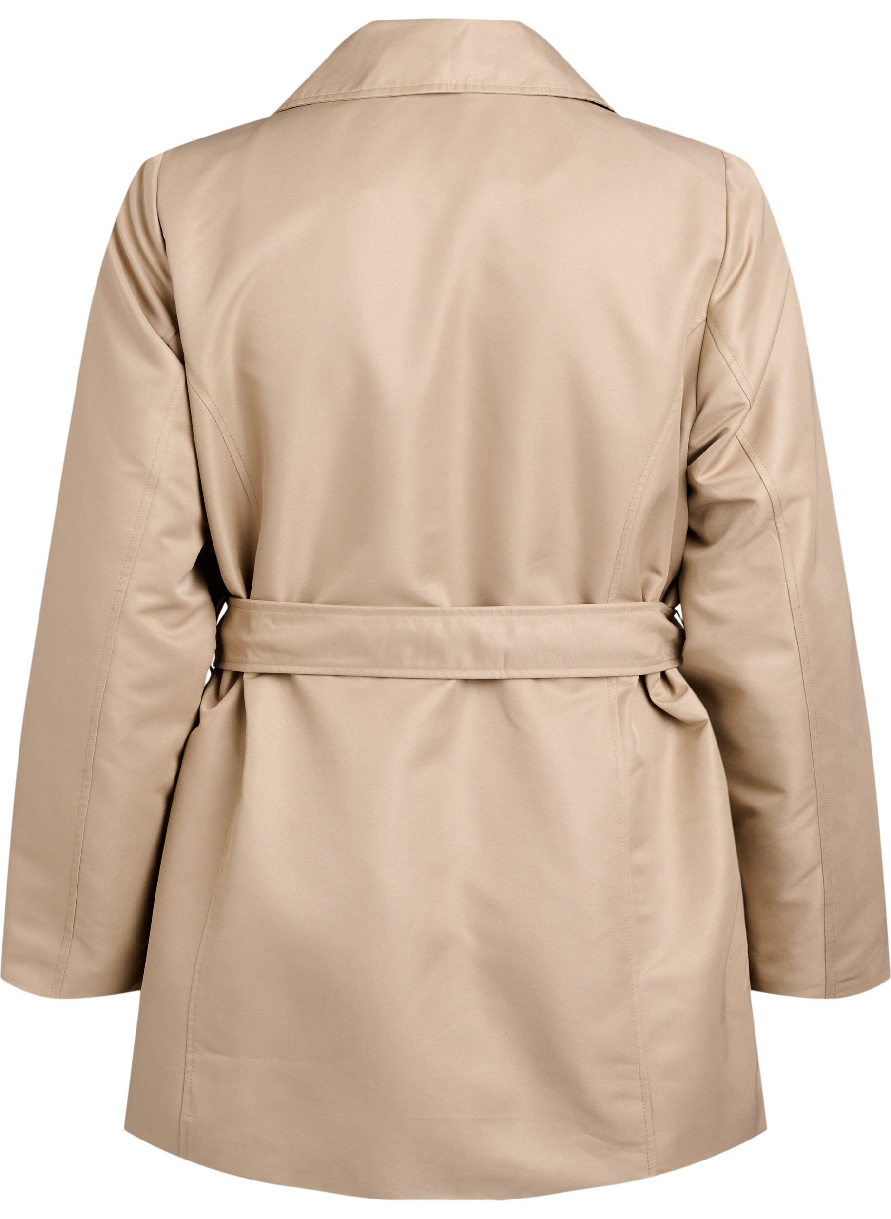 ZizziKurzer Trenchcoat mit G&uuml;rtel, Beige, Packshot image number 1