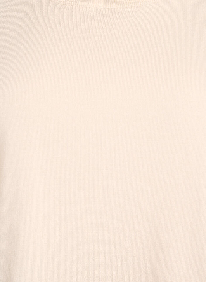 Fein gestrickte Bluse mit kurzen &Auml;rmeln, Beige, Packshot image number 2