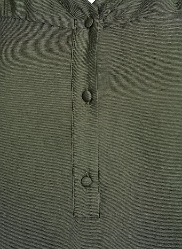 Bluse aus Viskose mit Smock und gerafften Details, Grün, Packshot image number 2