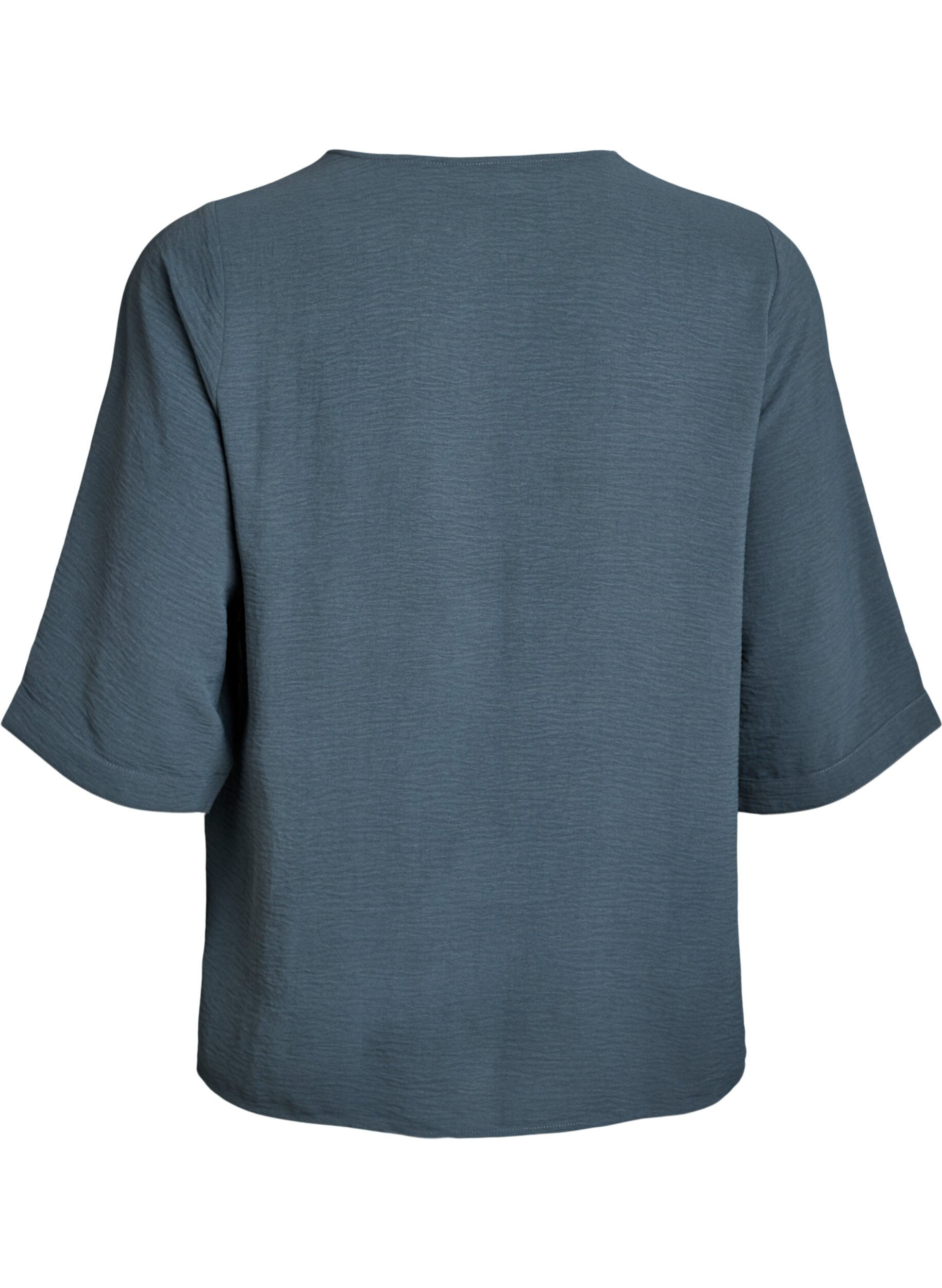 ZizziBluse mit V-Ausschnitt und 3/4-&Auml;rmeln, Gr&uuml;n, Packshot image number 1