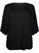 Bluse aus Jersey mit ellbogenlangen Ballon&auml;rmeln, Schwarz, Packshot image number 0