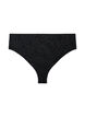 Brasilianischer Bikini-Slip aus strukturiertem Mesh, Schwarz, Packshot image number 1