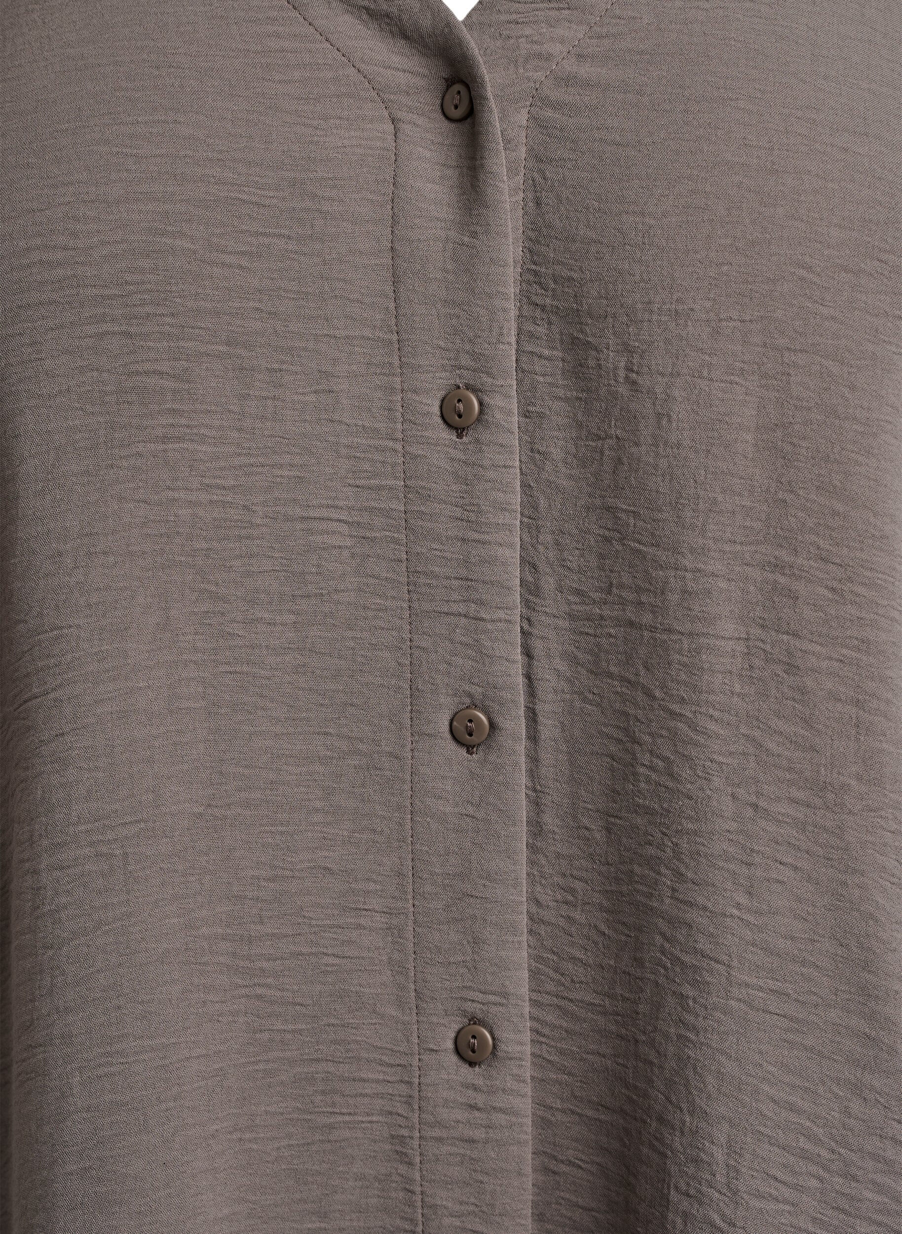ZizziBluse mit V-Ausschnitt und 3/4-&Auml;rmeln, Beige, Packshot image number 2
