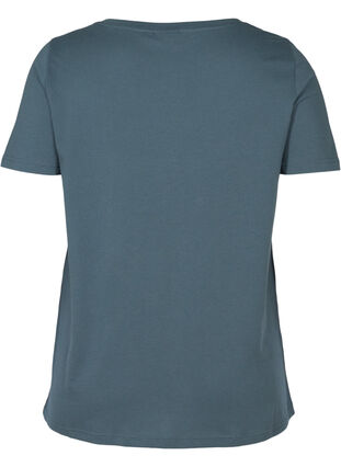 Kurzarm T-Shirt mit Print, Dark Grey w. Eagle , Packshot image number 1