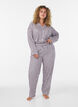 Baumwoll-Pyjamahose mit hohem Bund, Rot, Model image number 0
