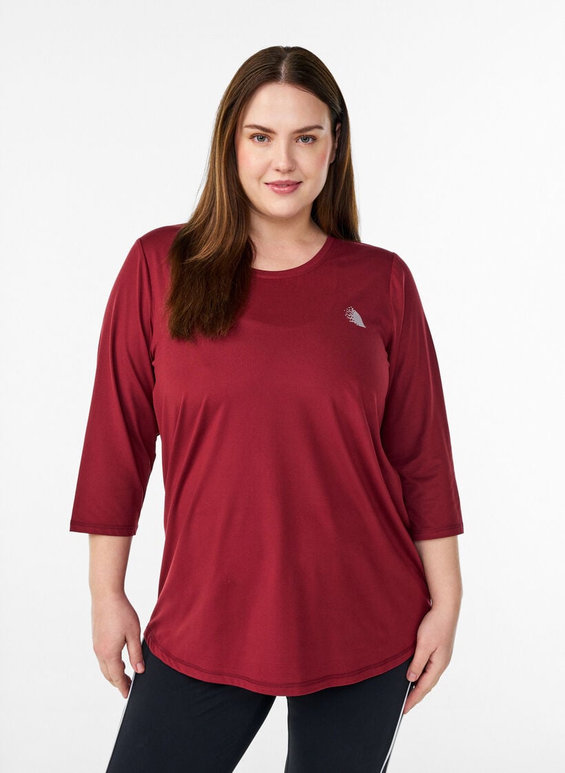 Trainingsshirt mit 3/4-&Auml;rmeln, Rot, Model image number 0