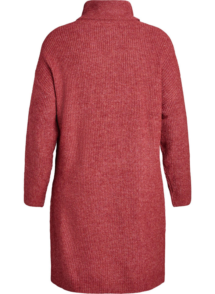 Strickkleid mit Rollkragen, Rot, Packshot image number 1
