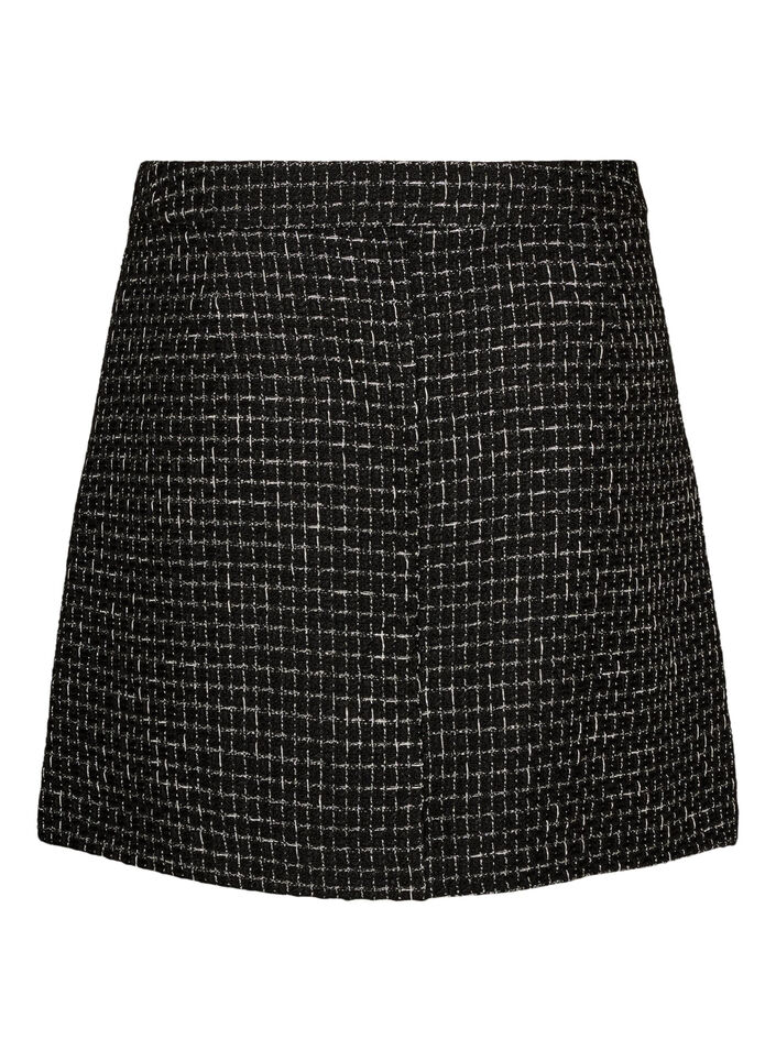 Kurzer Rock aus Boucl&eacute;, Schwarz, Packshot image number 1