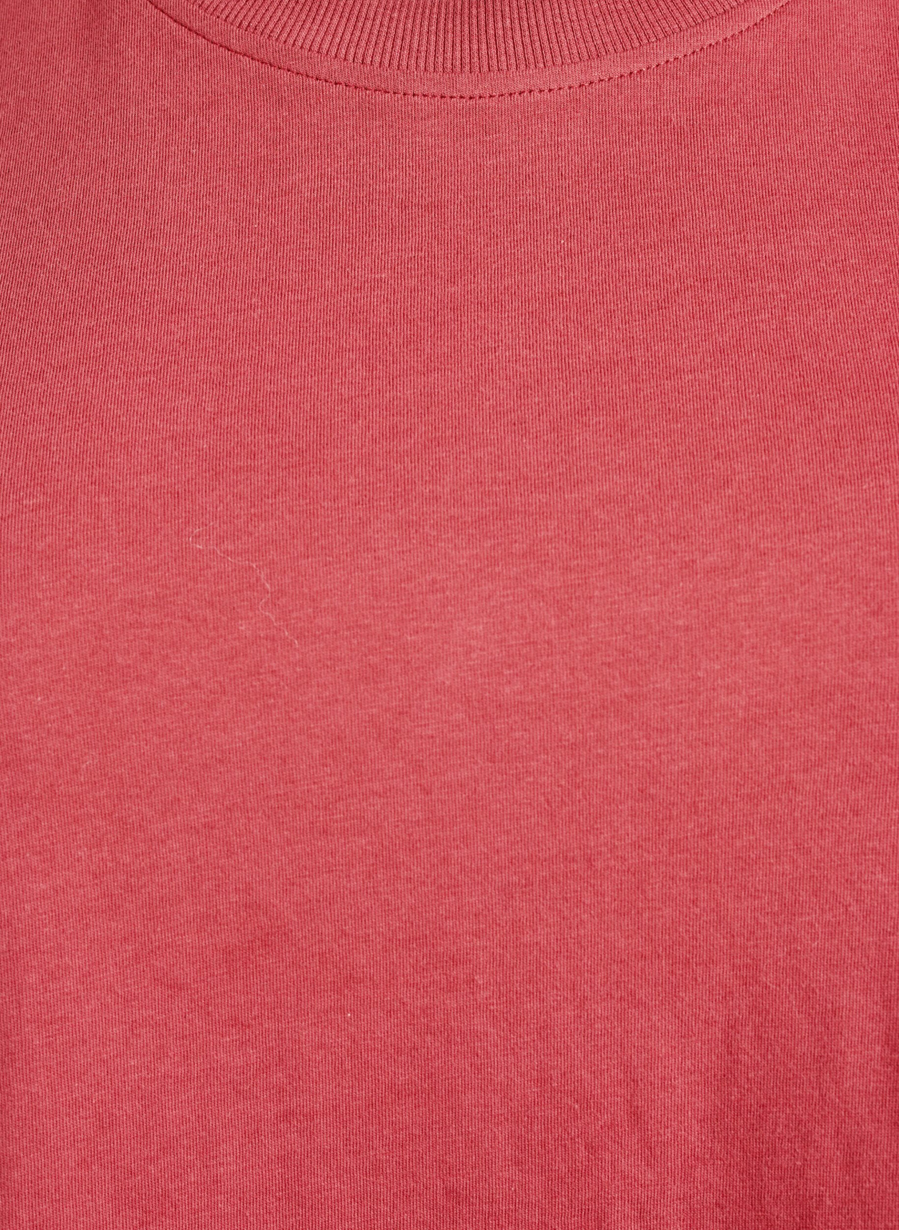 ZizziBasic T-Shirt aus Baumwolle mit Rundhalsausschnitt, Rot, Packshot image number 2